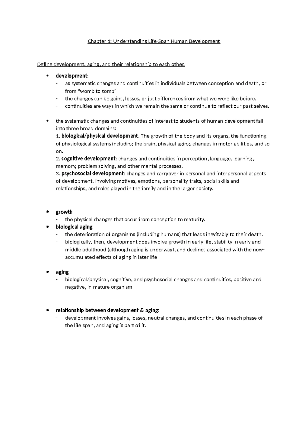 PSHD 6814 Summary: Chapter 1 - Human Development Theories and Methods ...