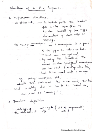Module-1-C++ 2nd sem - BPLCK205D module- 1 - Introduction to C++ Module ...
