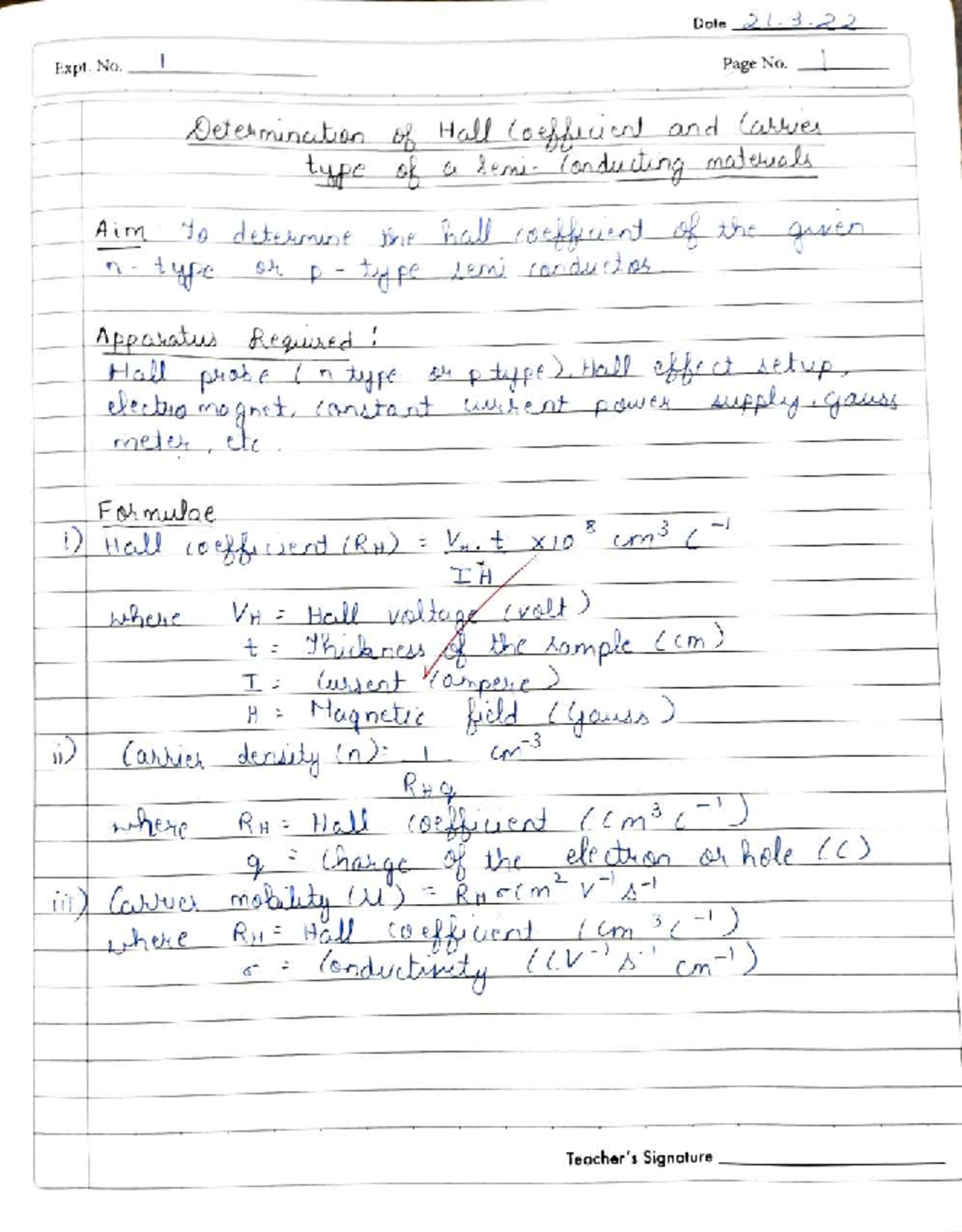 Semiconductor Lab Notes (1) - Experiment Details and Results - Studocu