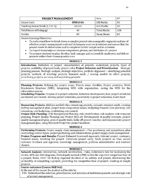 BME654A Project Management Model Question Paper - 6th Sem B.E. Exam ...