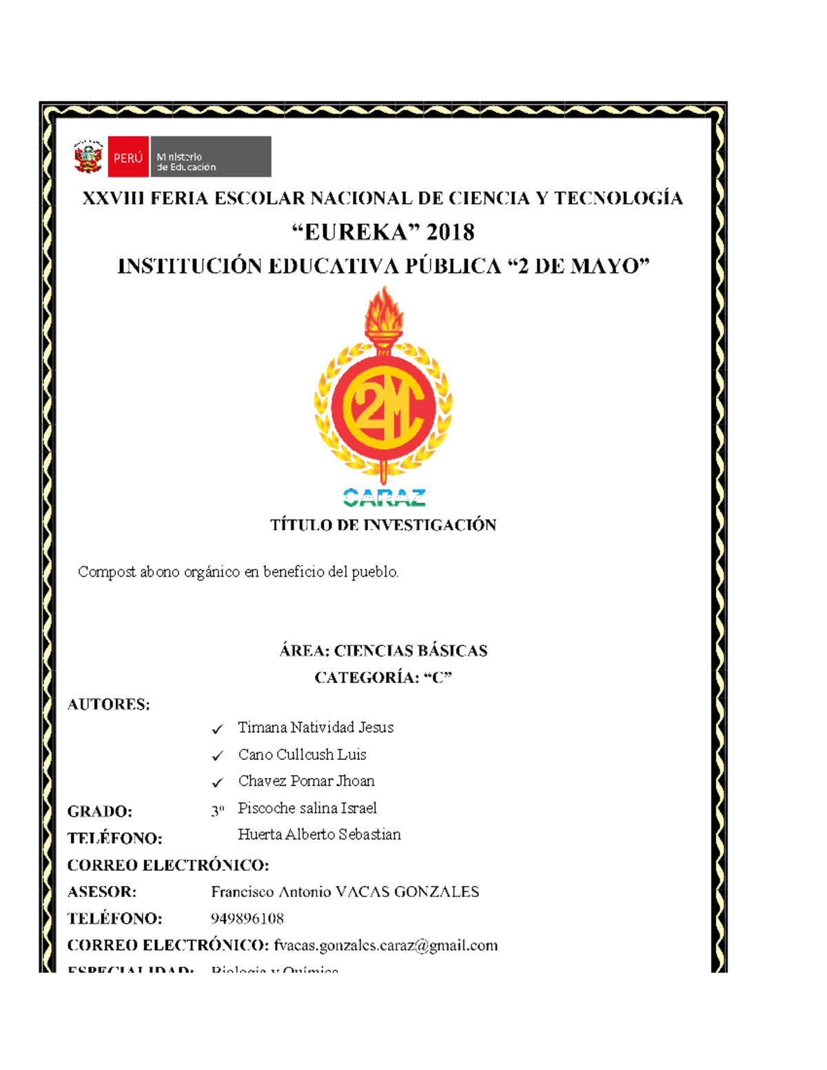 01 CB - Trabajo de Investigación sobre Compostaje y sus Beneficios CYT 5 - Document Preview