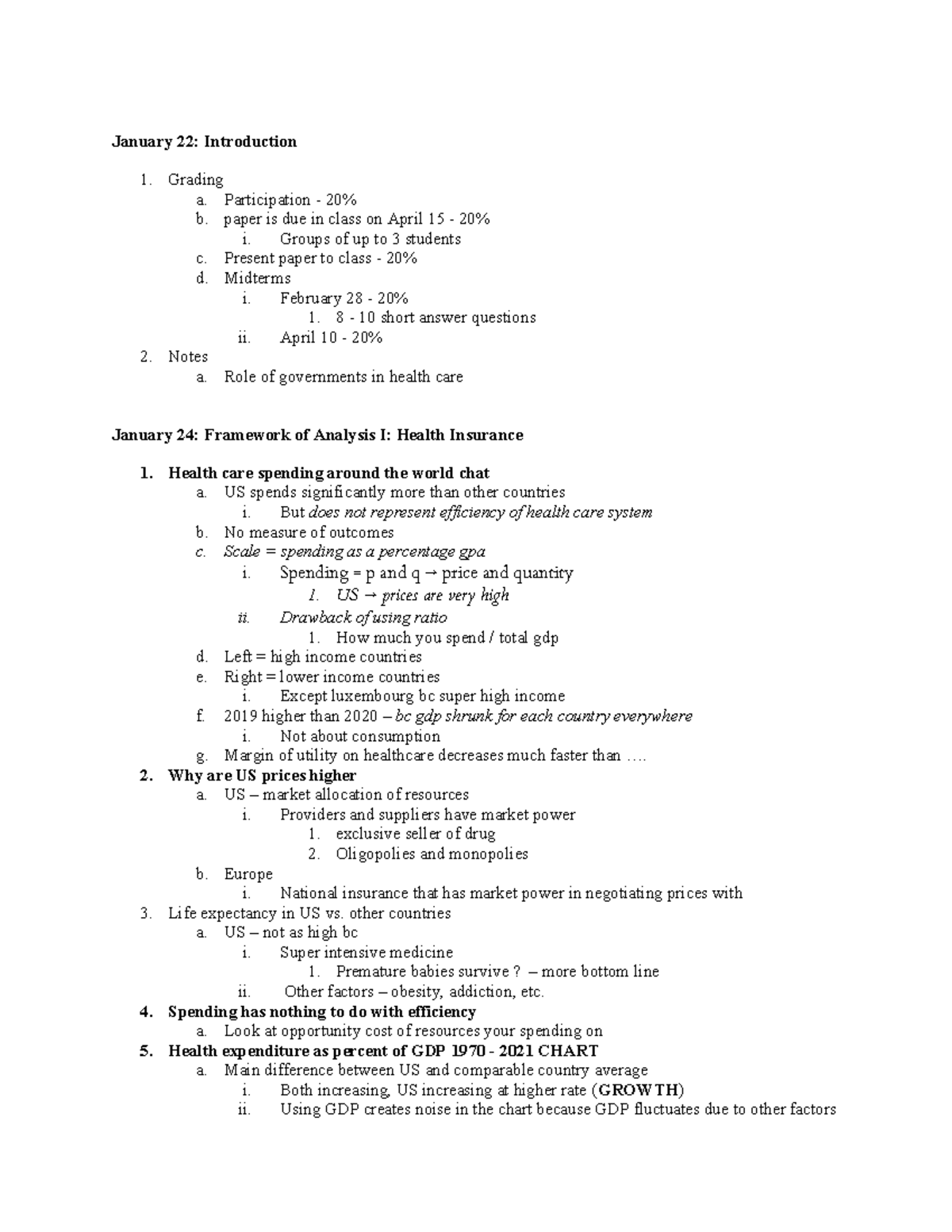 Health Care System (HCS 101) Class Notes and Key Topics Overview - Studocu