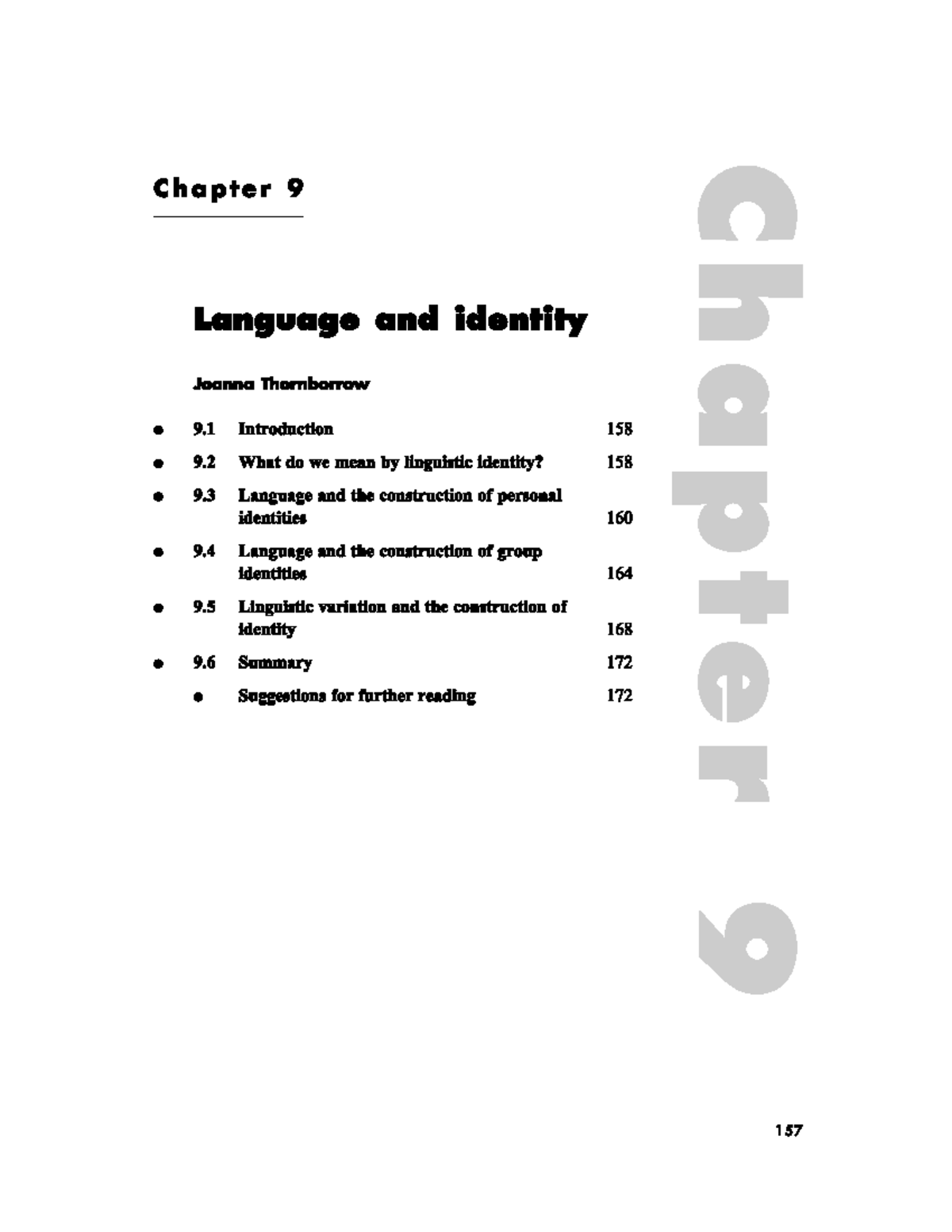 Chapter 9: Language and Identity - Joanna Thornborrow Insights - Studocu