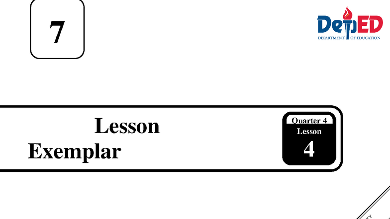 Q4 LE English 7 Lesson 4: Exploring the MATATAG K to 10 Curriculum ...