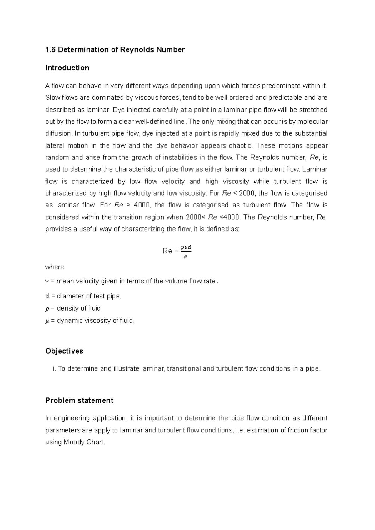 Reynolds Number Analysis: Laminar, Transitional, and Turbulent Flow ...