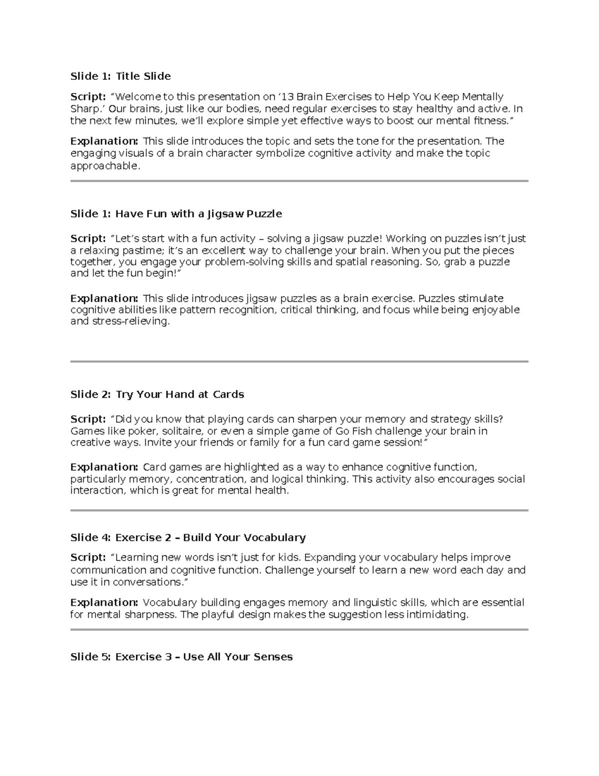 13 Brain Exercises to Boost Mental Fitness: A Comprehensive Guide - Studocu