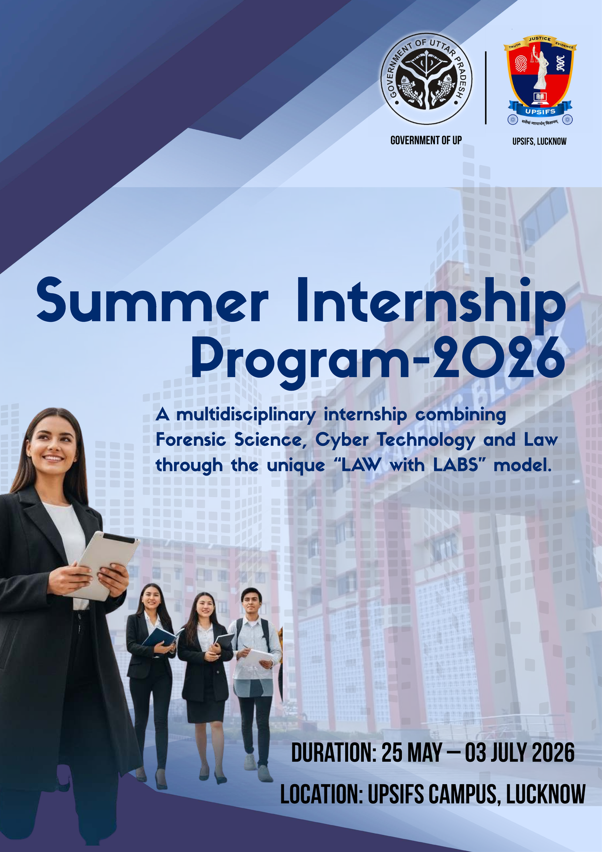 Invitation for Summer Internship 2026 at UPSIFS, Lucknow - Studocu
