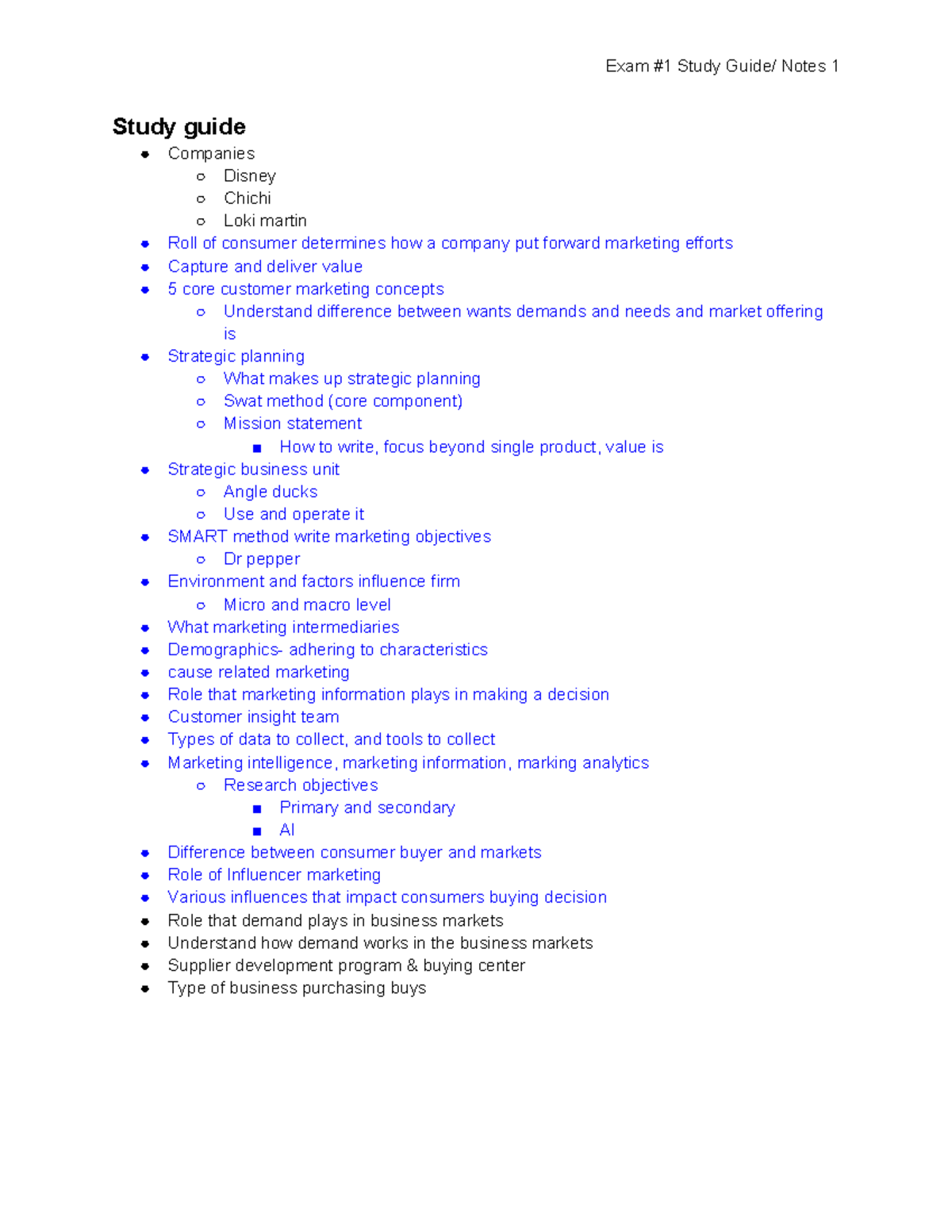Marketing Strategies and Implementation Guide for Course 101 Exam Study ...