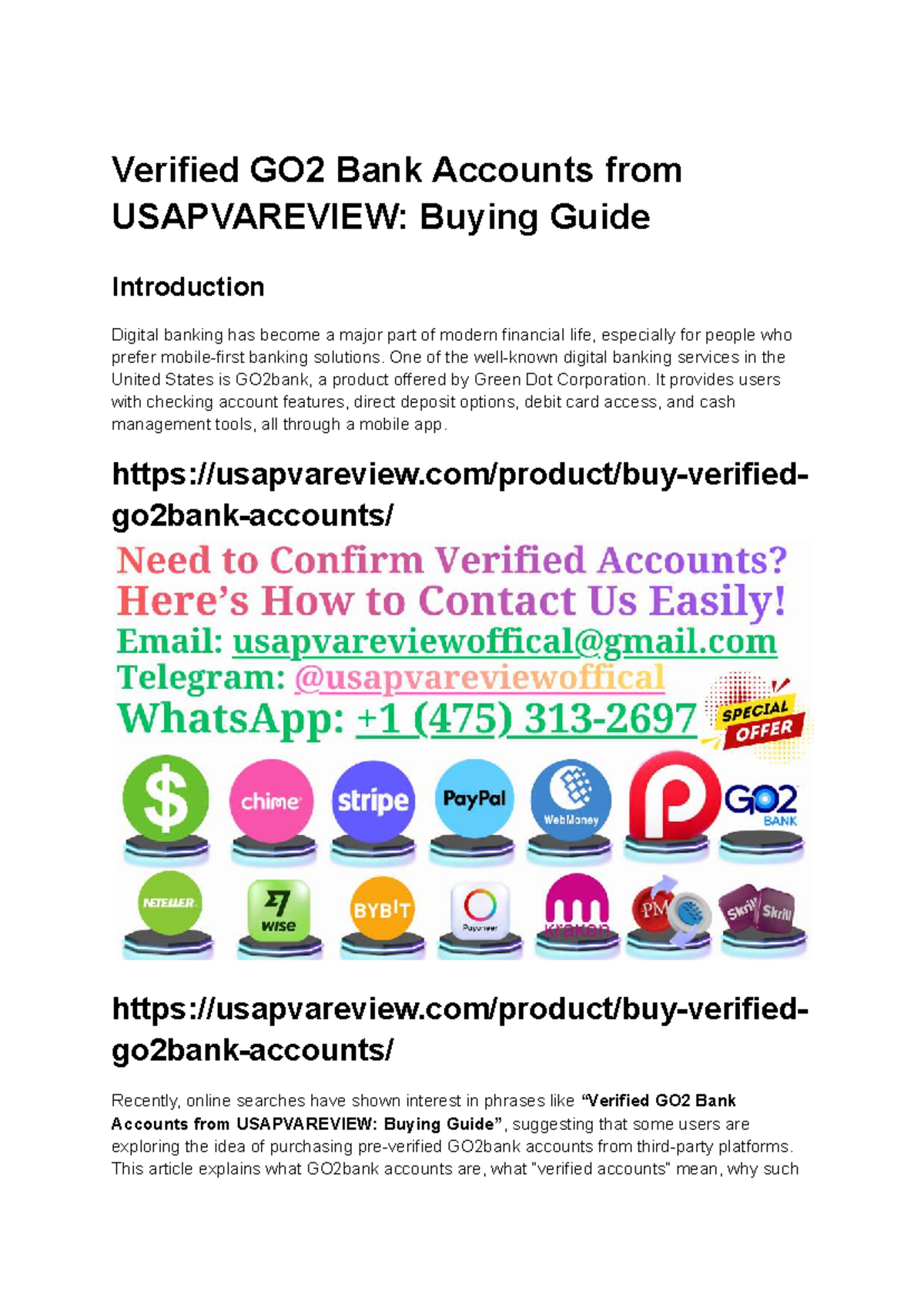 Verified GO2 Bank Accounts: A Comprehensive Buying Guide - Studocu