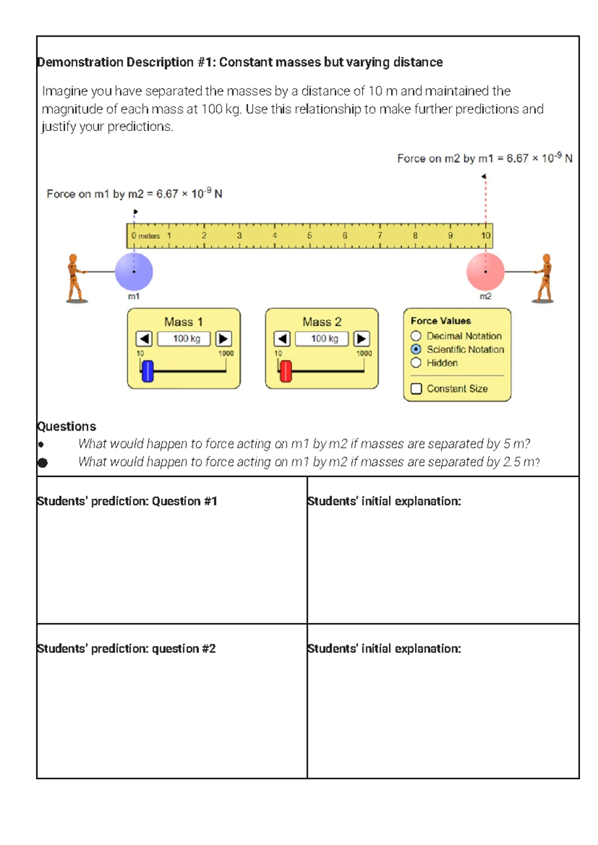 Balancing Torques and Equilibrium Data Worksheet - INSTRUCTOR: John ...