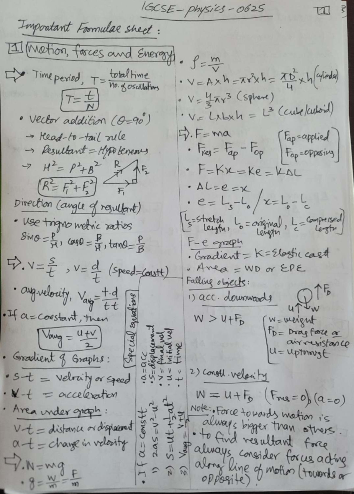 Igcse Physics Important Equations by Sir Shakeel - lGCSE- physis-o ...