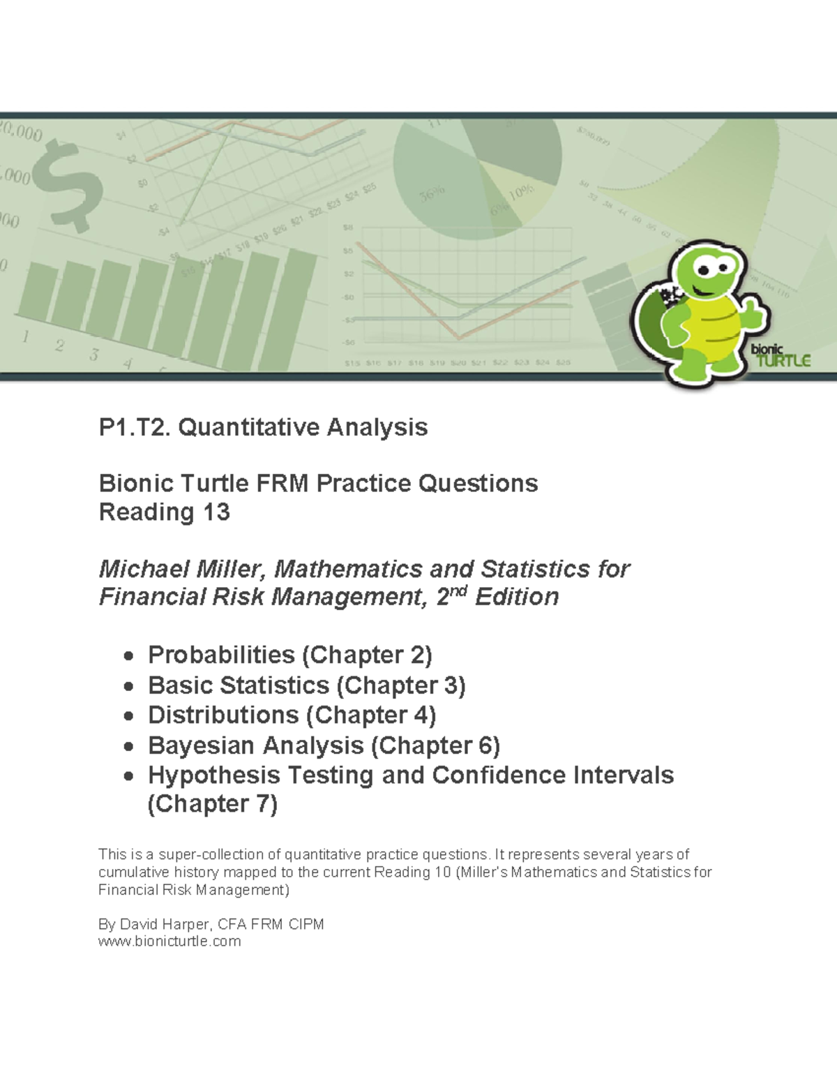 P1.T2. Quantitative Analysis Practice Qs from Miller's Reading 13 - Studocu