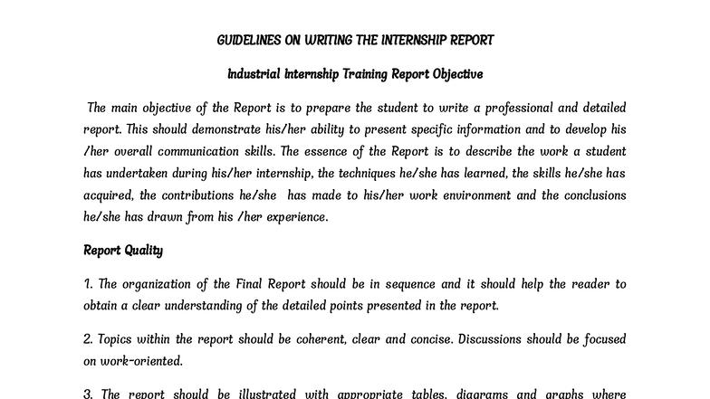 Industrial Internship Report Guidelines - B.Tech in Computer Science ...