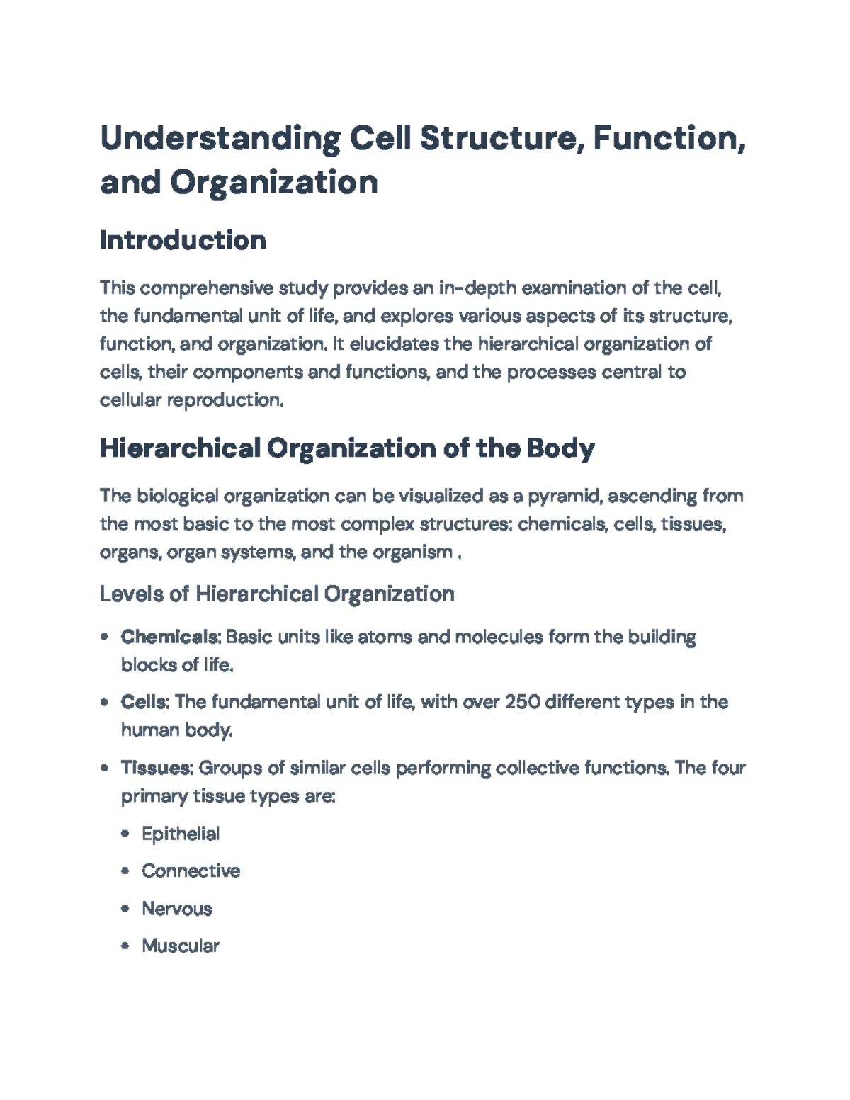 Understanding Cell Structure, Functions, and Organization in Biology ...