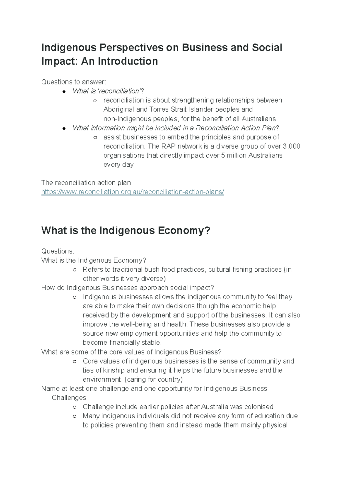 Lecture 3: Indigenous Perspectives on Business & Social Impact - Studocu