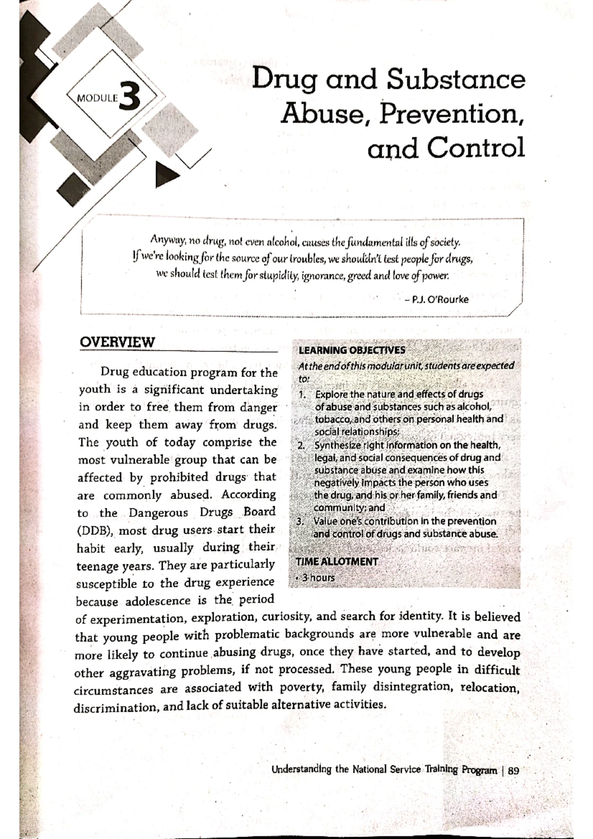 NATIONAL SERVICE TRAINING PROGRAM Guide Module 10: Project Activity ...