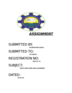 Singly Linked List - prepare it - Assignment No 1 Data Structure and ...