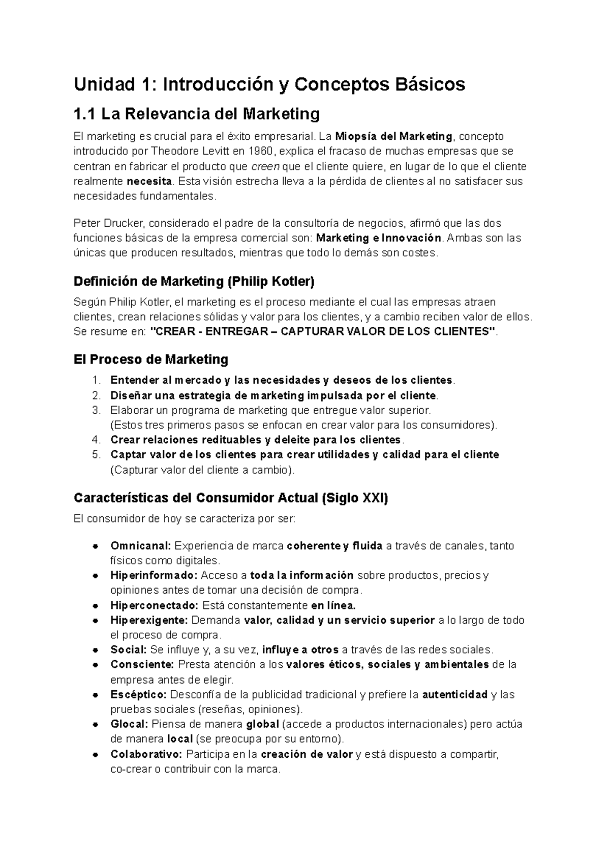 Apuntes de Marketing: Unidad 1 a 4 - Conceptos y Estrategias Clave ...