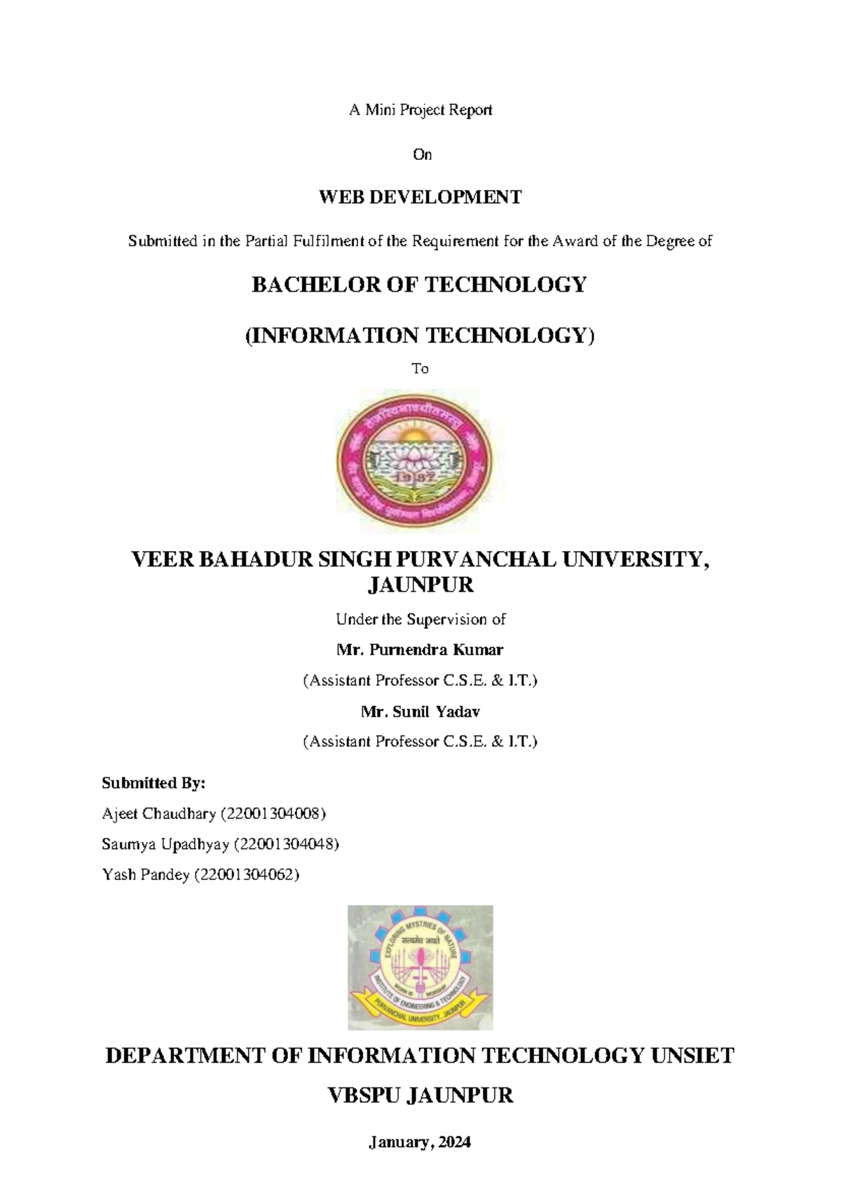 Mini project - good - A Mini Project Report On WEB DEVELOPMENT ...