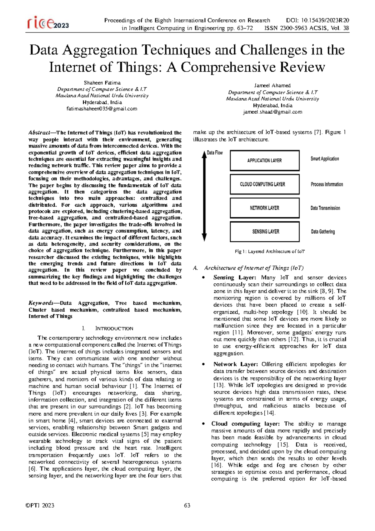 Data Aggregation Techniques and Challenges in the - XXX-X-XXXX-XXXX-X ...