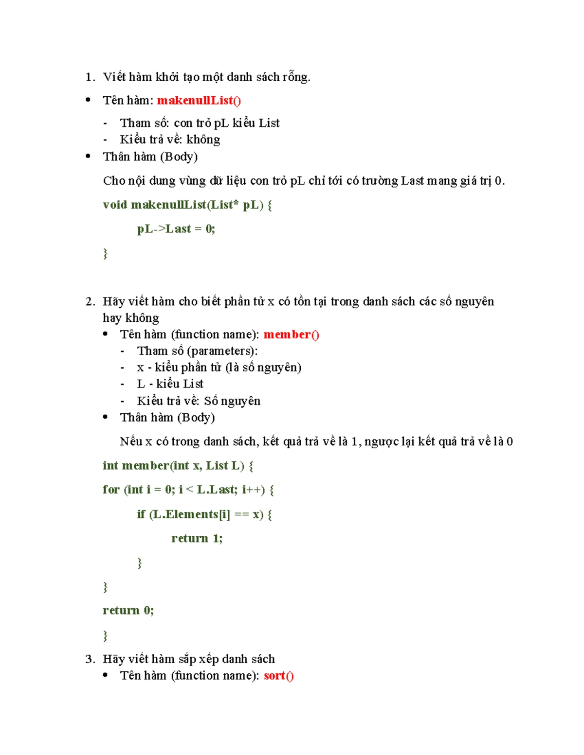 C Programming: Linked List Operations and Functions (CTDL) - Studocu