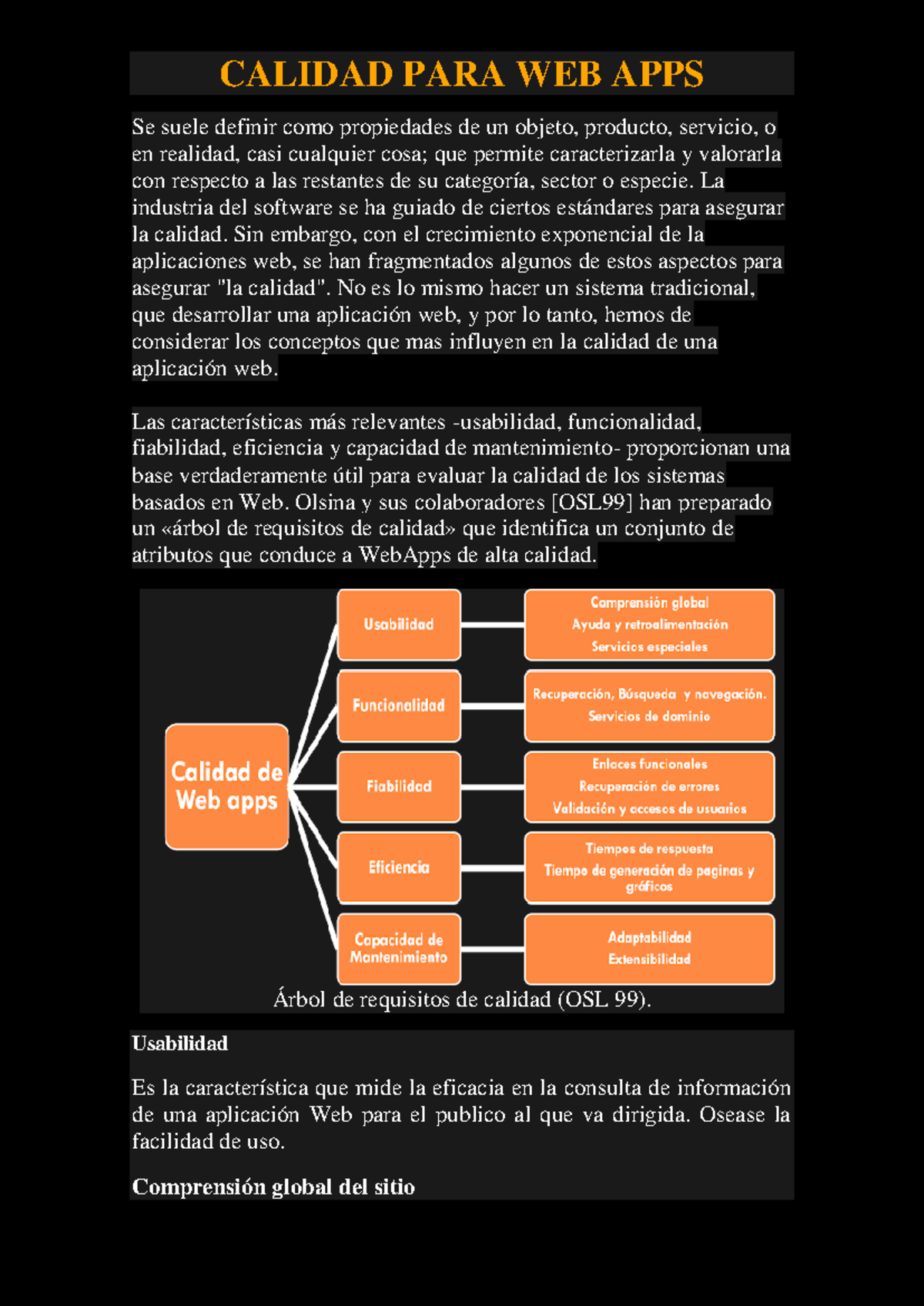 Calidad en Aplicaciones Web: Aspectos Clave para WebApps - Studocu
