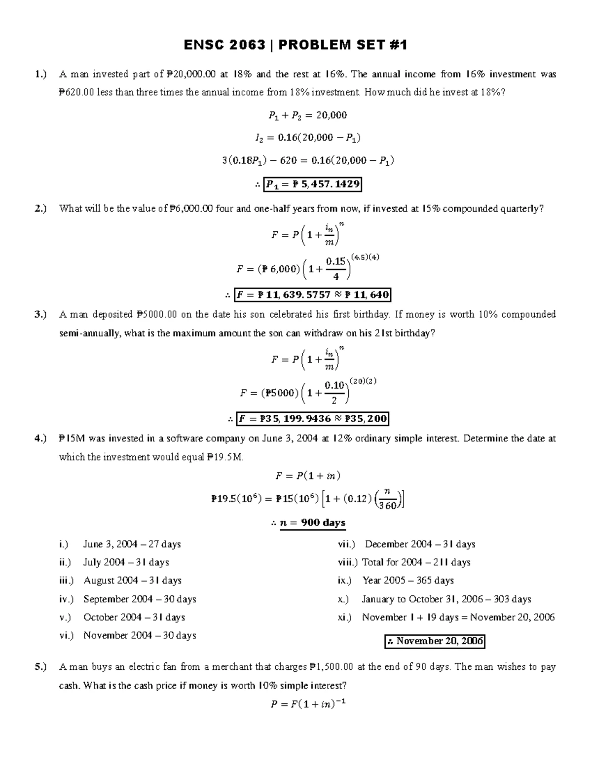 Eng'g Economics - Solutions to 100 Depreciation Problems (P3) - Studocu