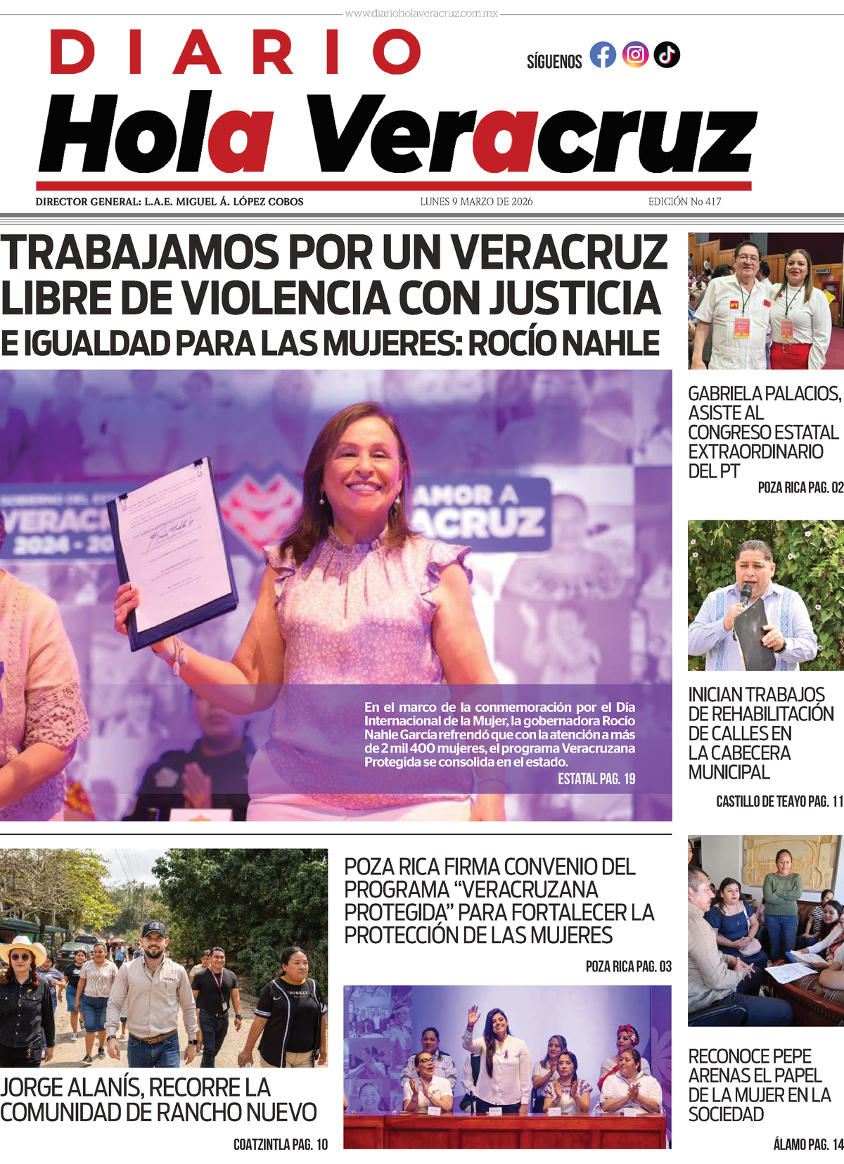 Diario HOLA Veracruz Edición 417: Compromisos y Avances por la Igualdad ...