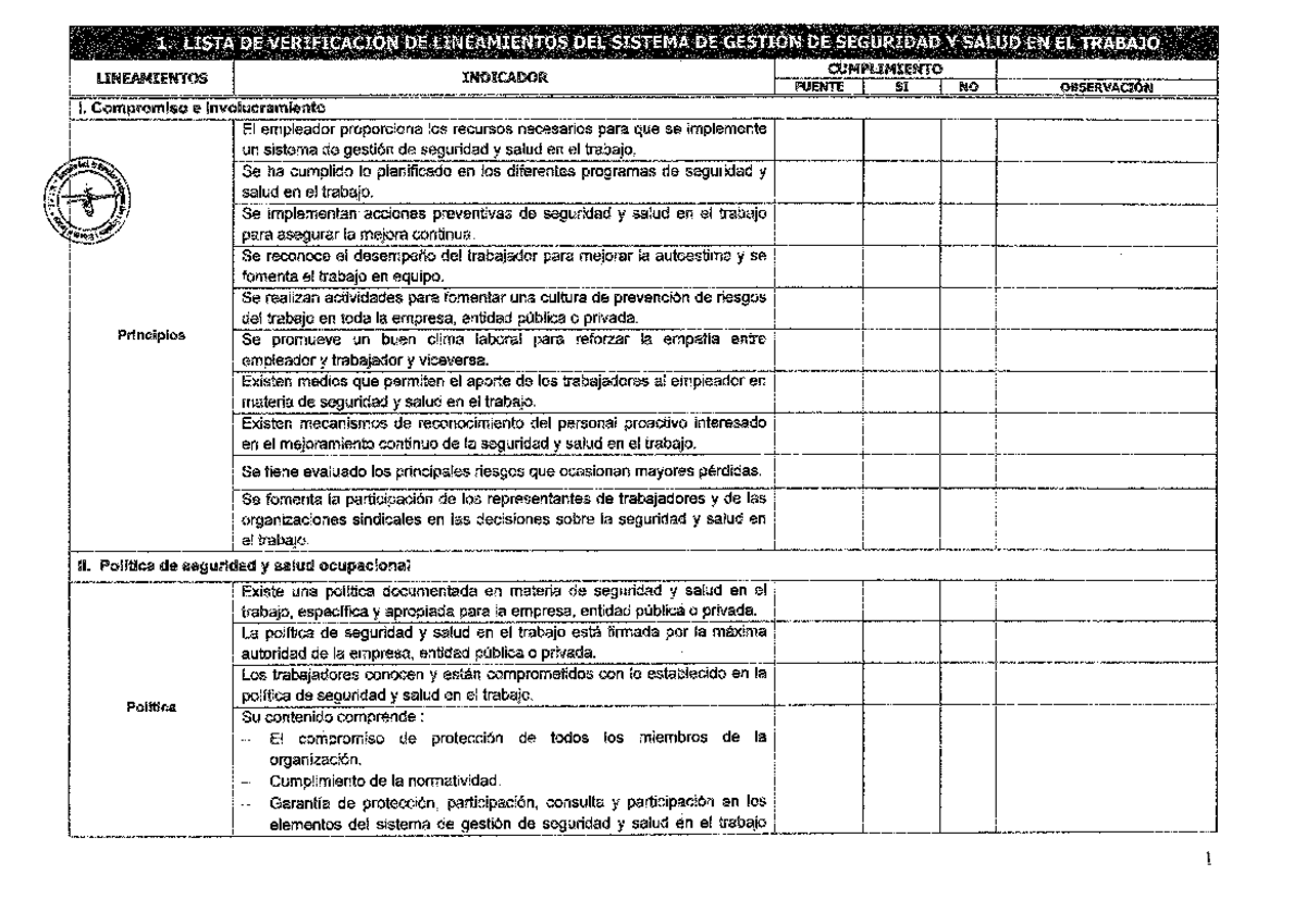 RM 050-2013-TR - Comprehensive Checklist Overview - Studocu