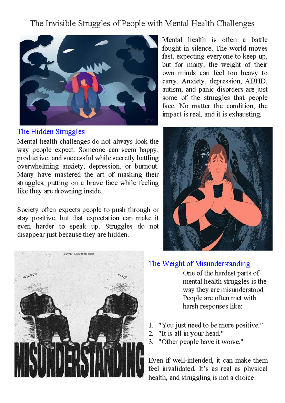 Mental Health Challenges: Understanding the Invisible Struggles - Studocu