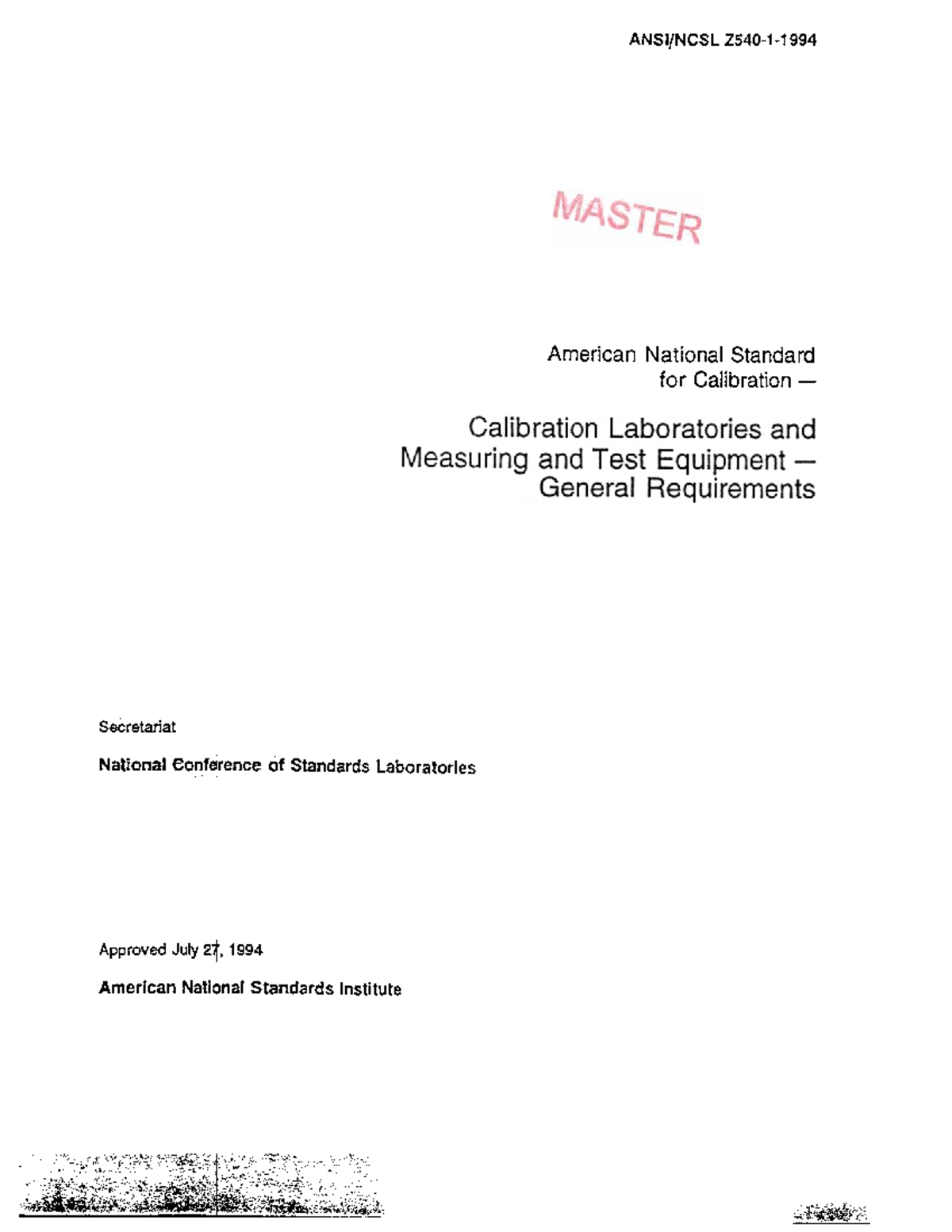ANSI-NCSL Z540: General Requirements for Calibration Laboratories - Studocu