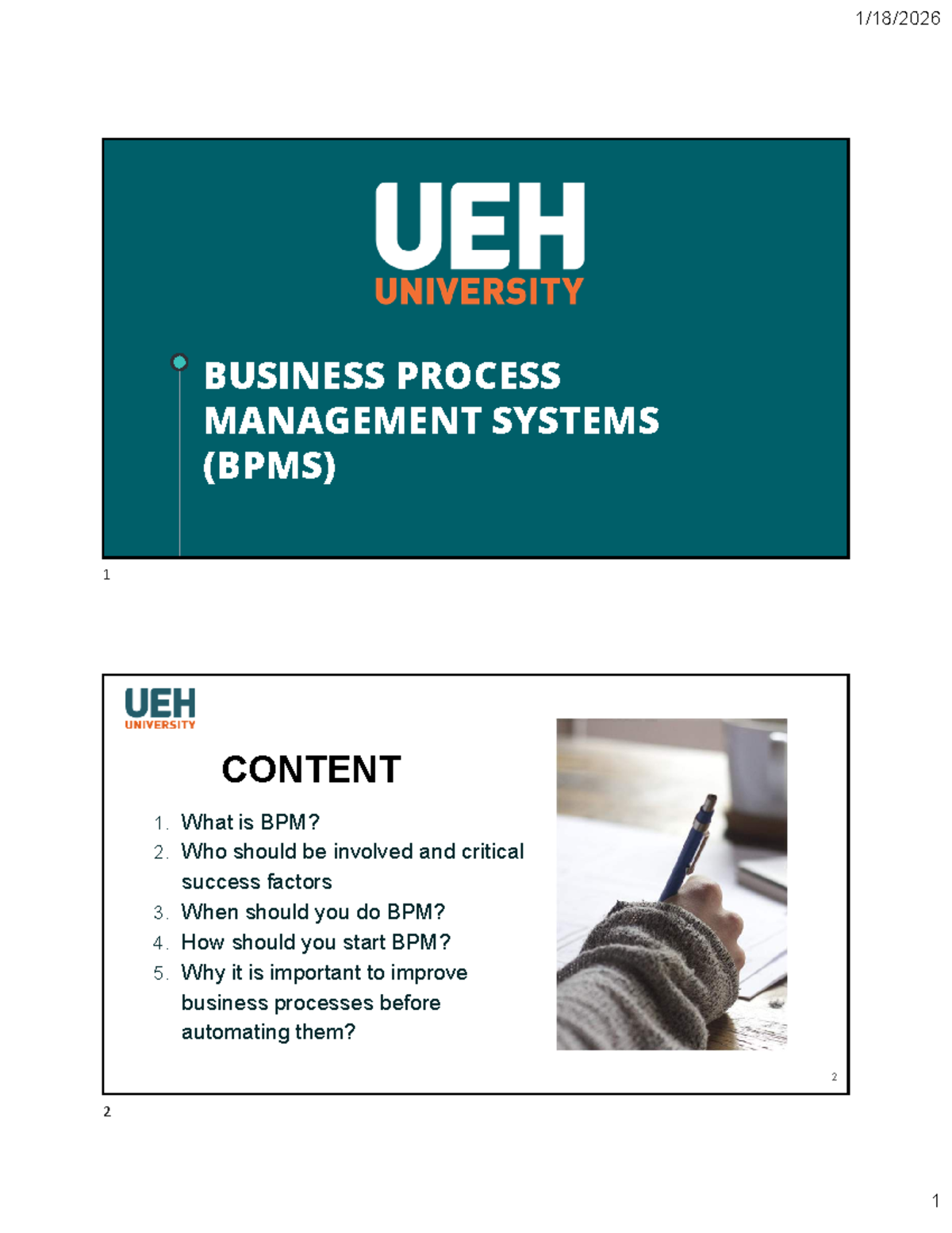 BPM 1: Understanding Business Process Management Systems and Their ...
