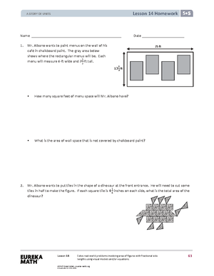 Lesson 14 Exit Ticket - math is fun - MATH 162 - Lesson 14: Solve real ...