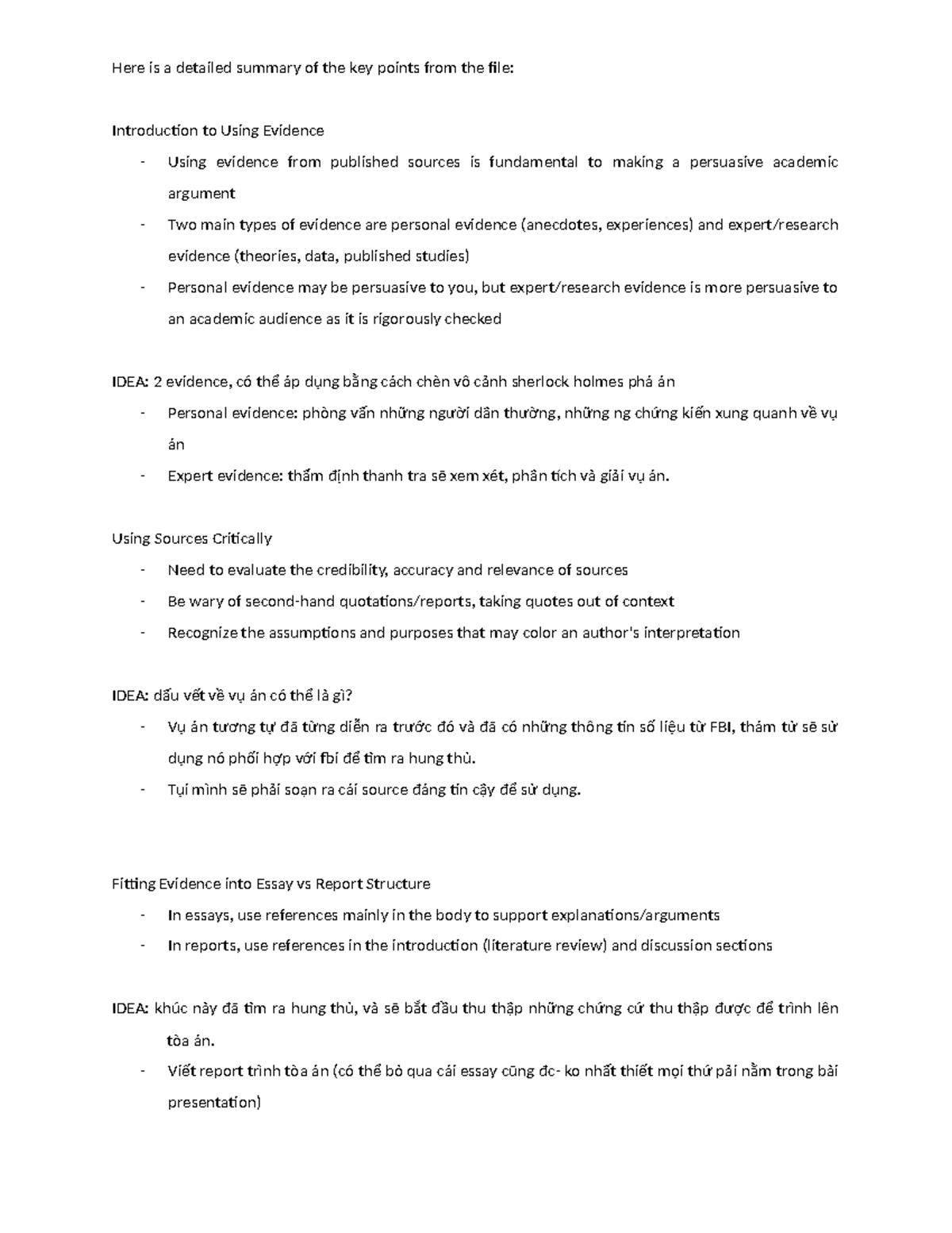 Chapter 8 - Evidence Utilization in Academic Arguments - Studocu