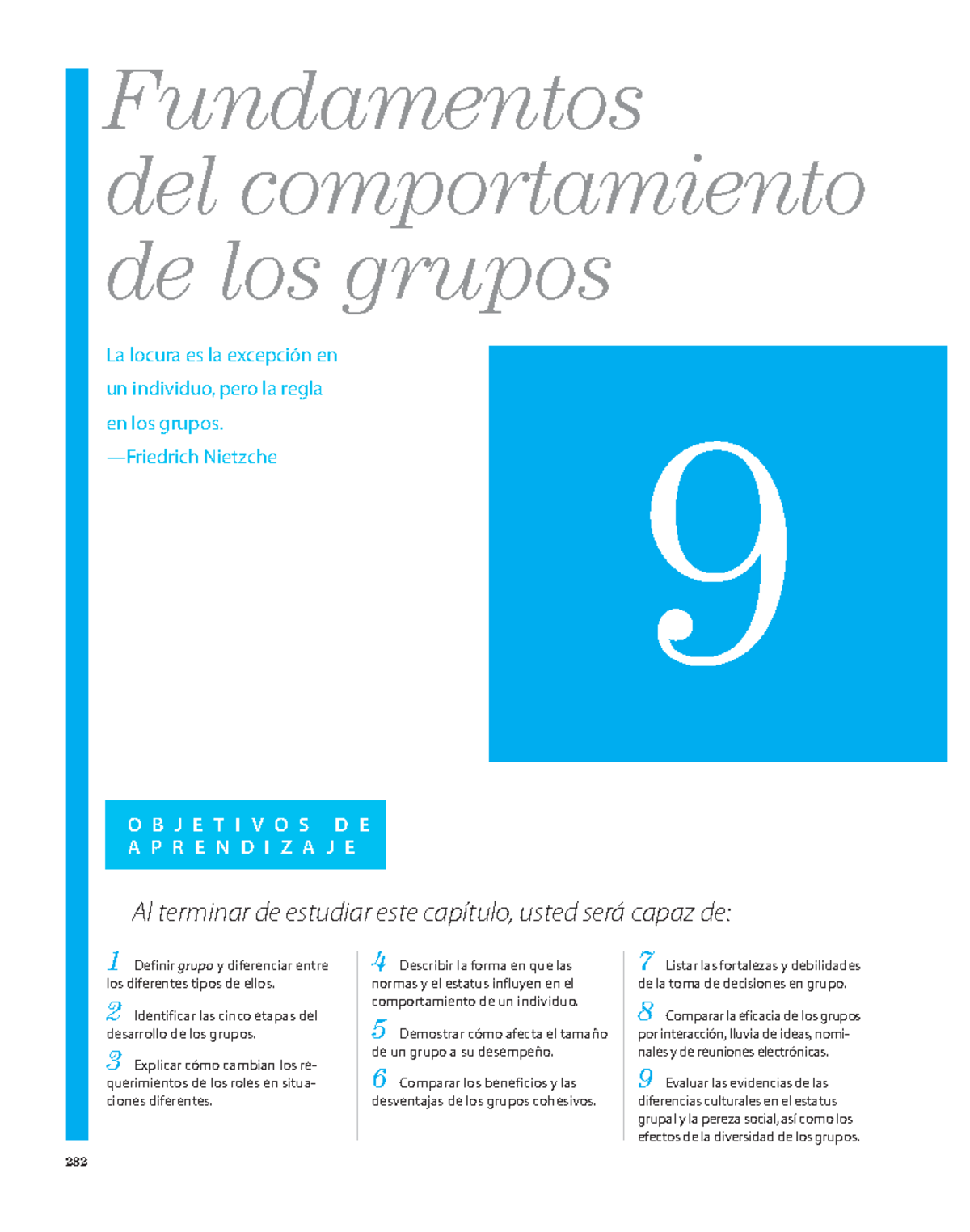 Capítulo 9: Fundamentos del Comportamiento de los Grupos ...