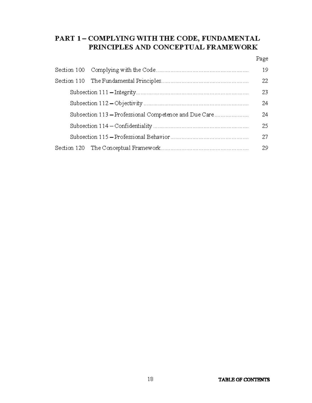 PART 1: Complying with the Code - Fundamental Principles & Framework ...