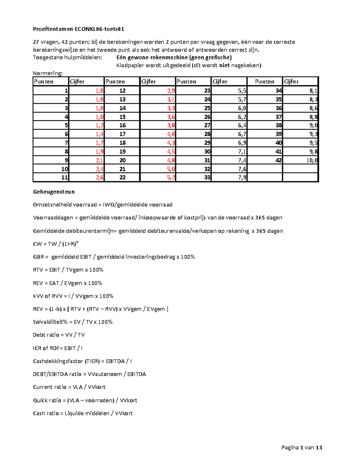 Proeftentamen Econkl 06 - Toets 01: Financiële Rapportage en ...
