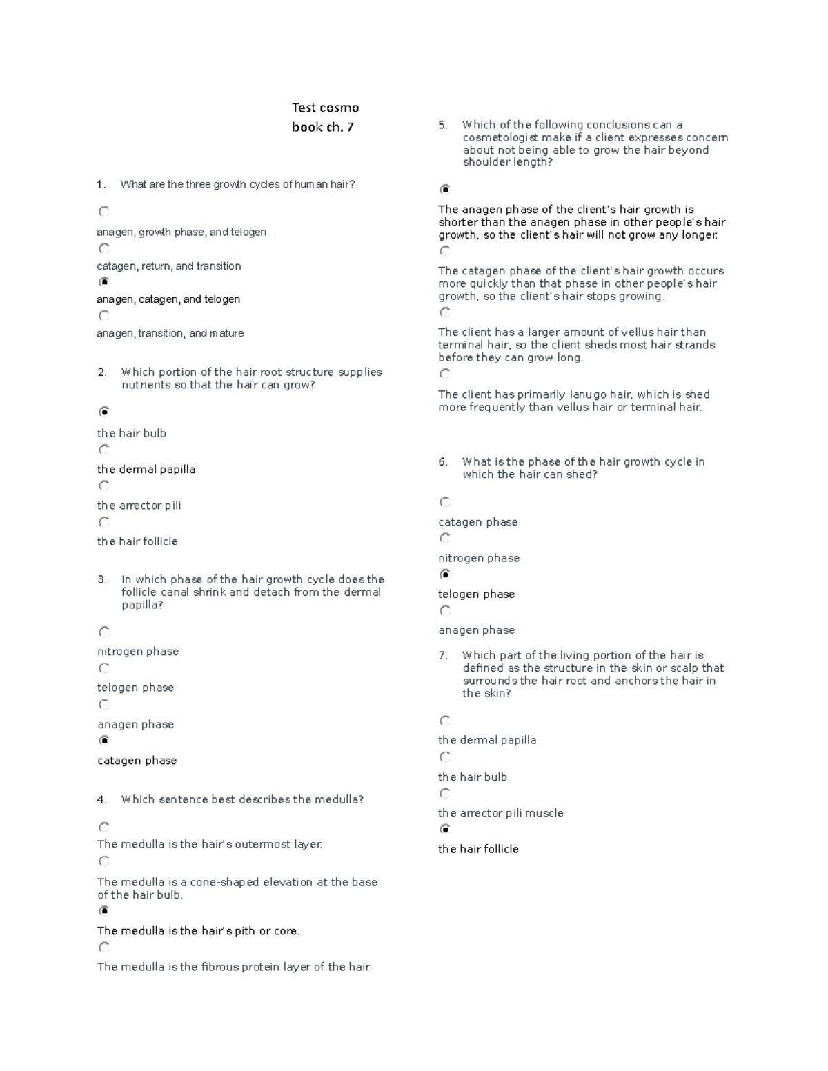 Milady Standard Cosmetology Chapter 10 Test Prep Guide - Studocu