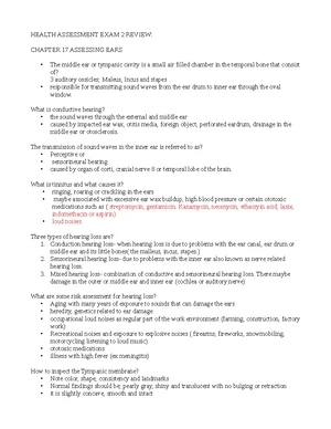 Health Assessment HA 101 Exam 1 Comprehensive Review Guide - Studocu