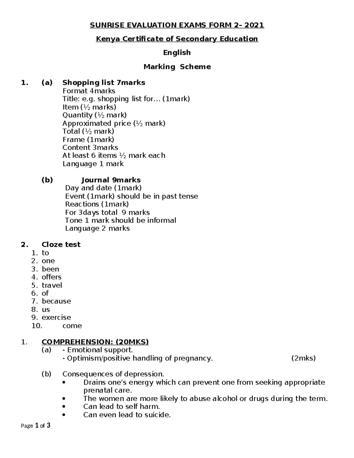 101 F2 English Term 2 Exam Practice Questions 2023 - Studocu