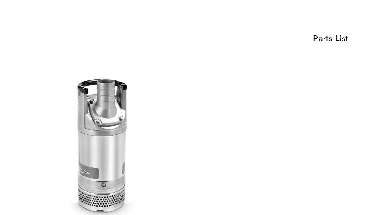 Flygt 2630.180, 2640.180 Parts List & Ordering Guide - Studocu