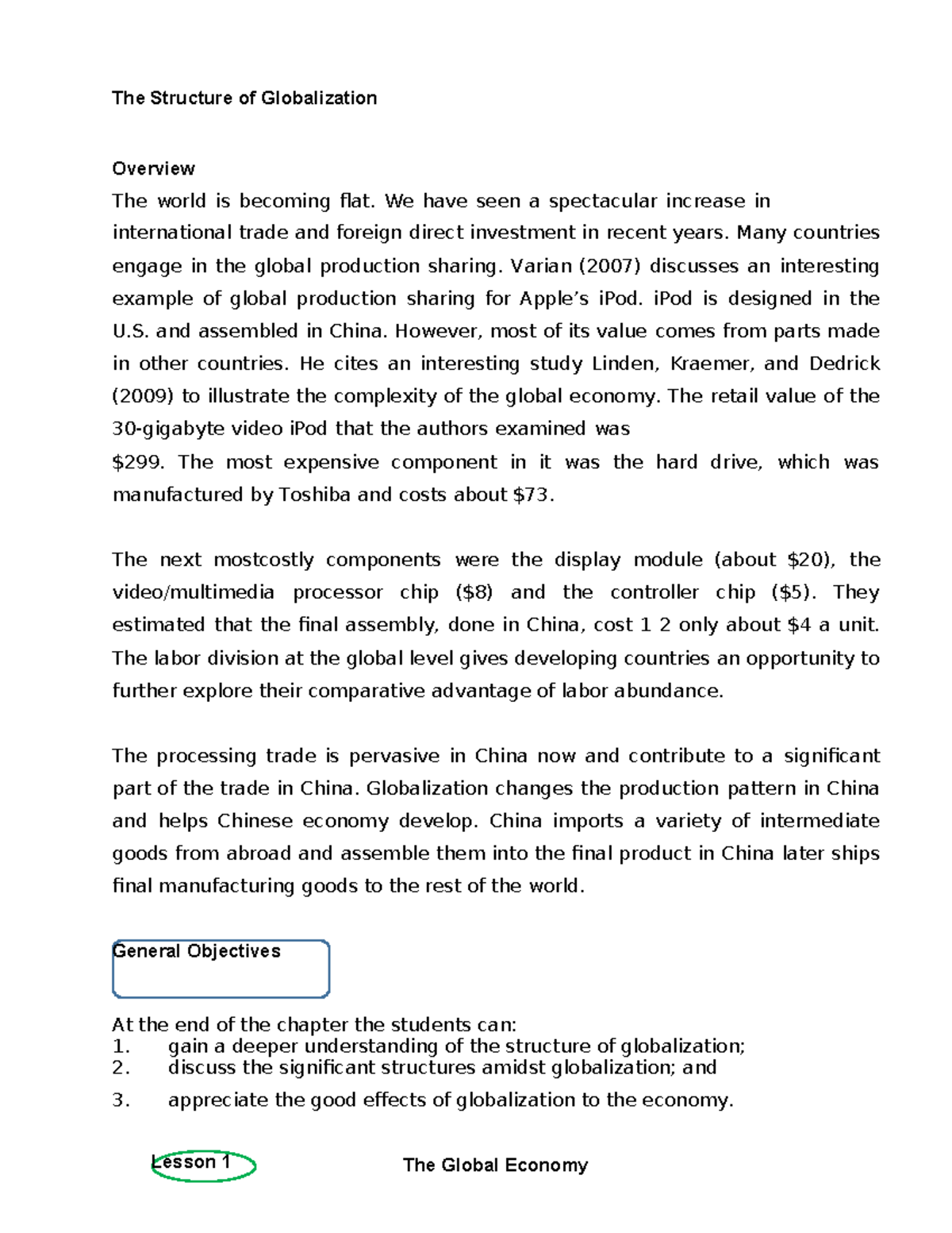The Structure of Globalization - Th e Structure of Glob ali zation ...