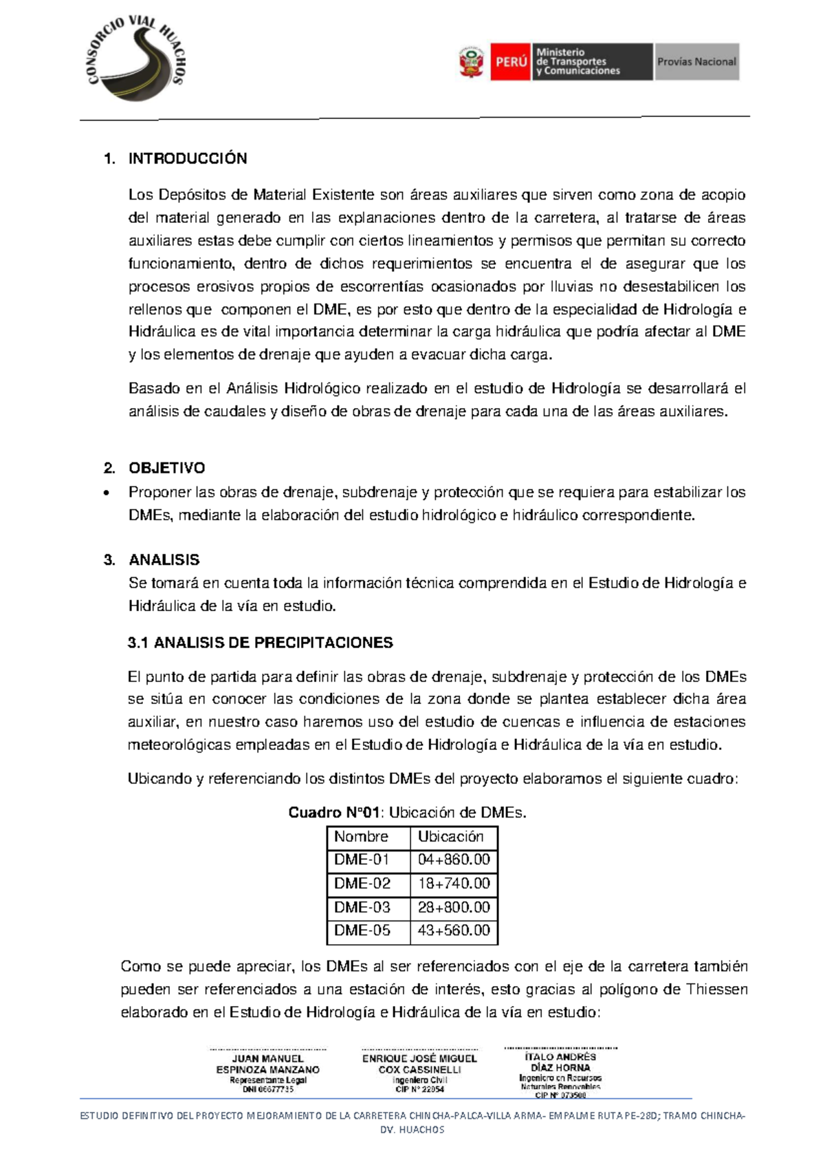 Estudio Hidrológico e Hidráulico del Proyecto PE-28D DME Tramo Chincha-Villa Arma - Document Preview