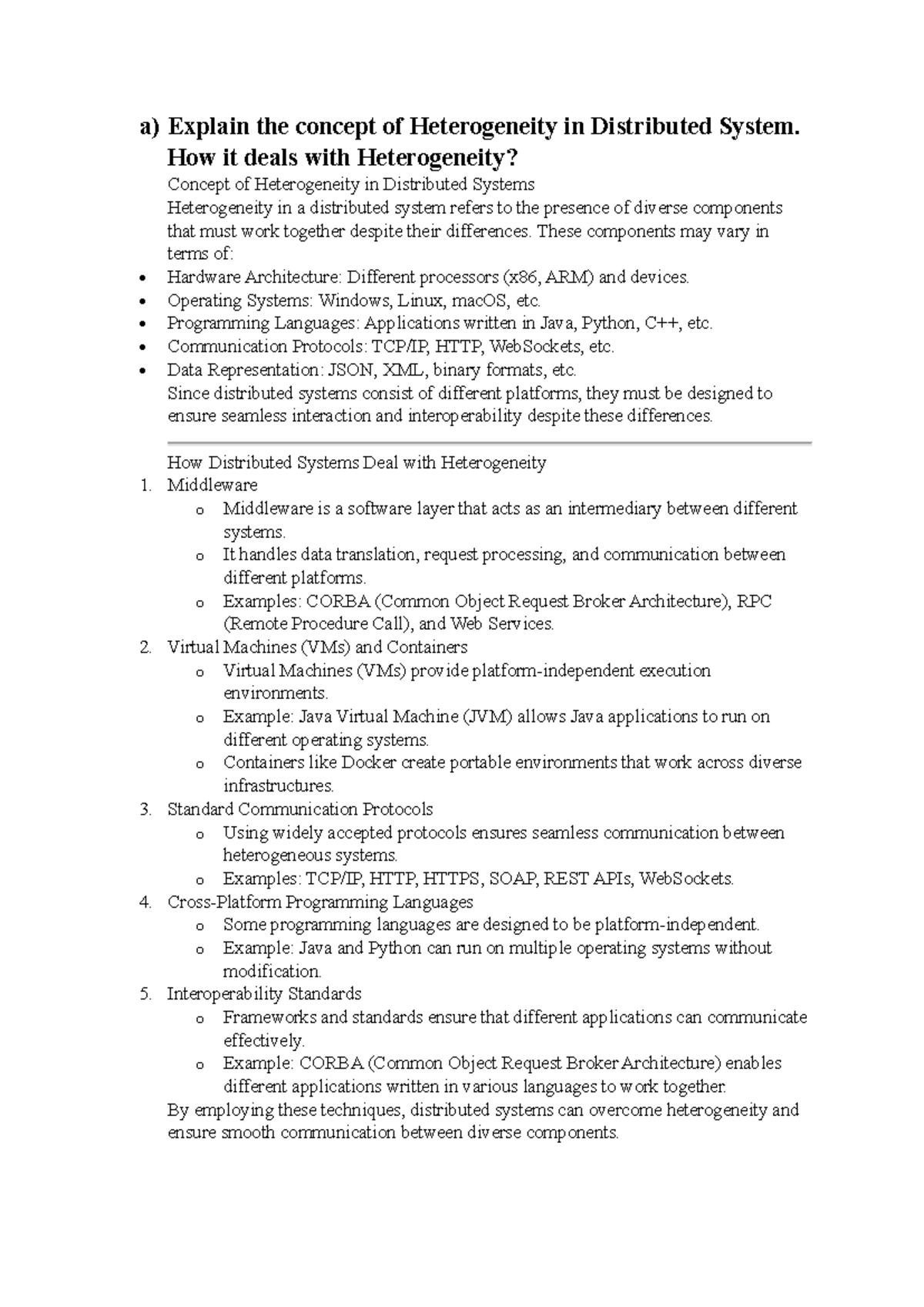 Distributed system Insem Unit1&2 - a) Explain the concept of ...