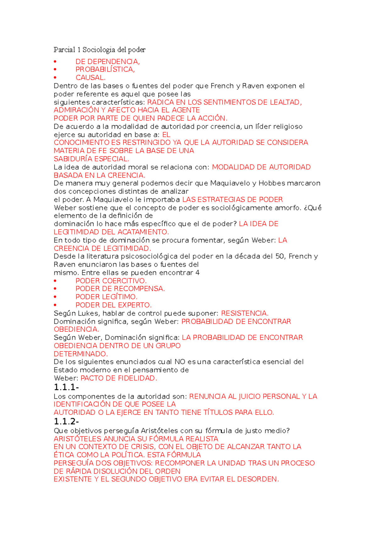 Parcial 1: Análisis de Teorías en Sociología del Poder - Studocu