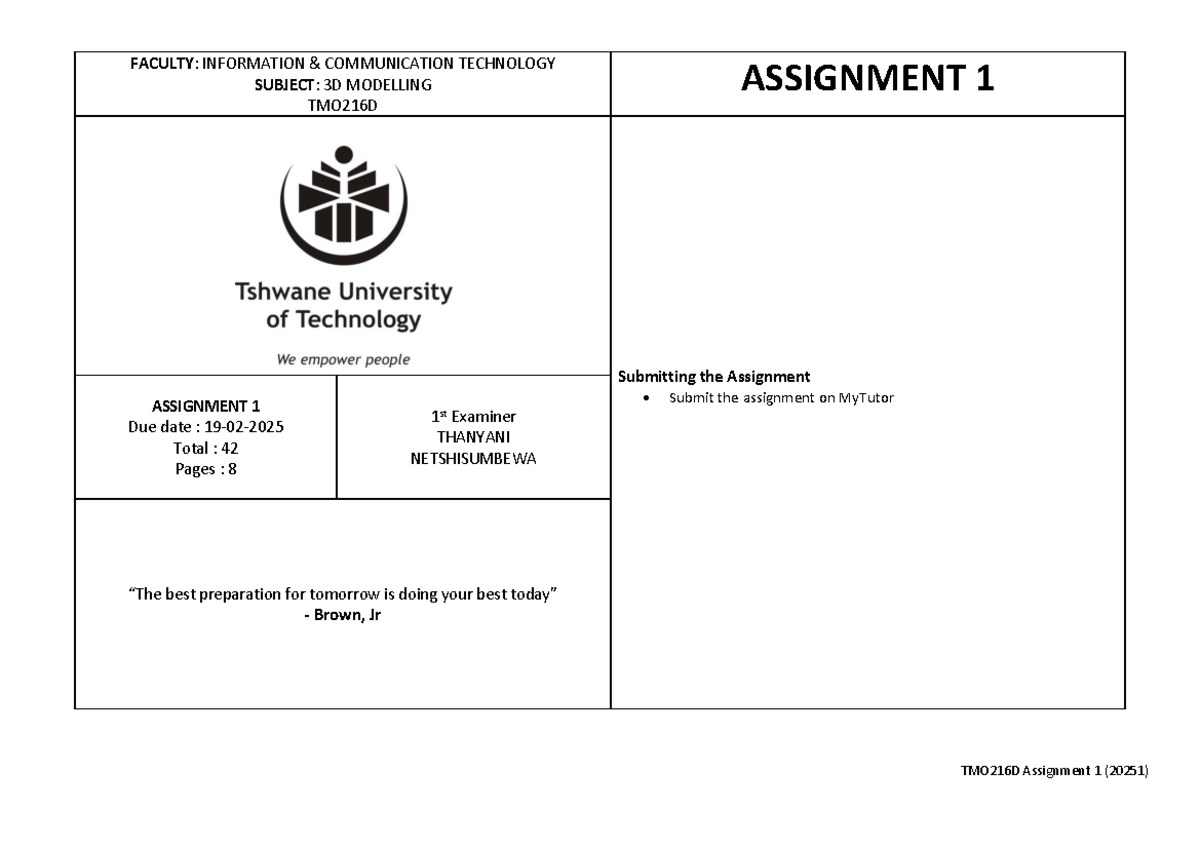 TMO216D 3D Modelling Assignment 1: Shop Modelling Guidelines - Studocu