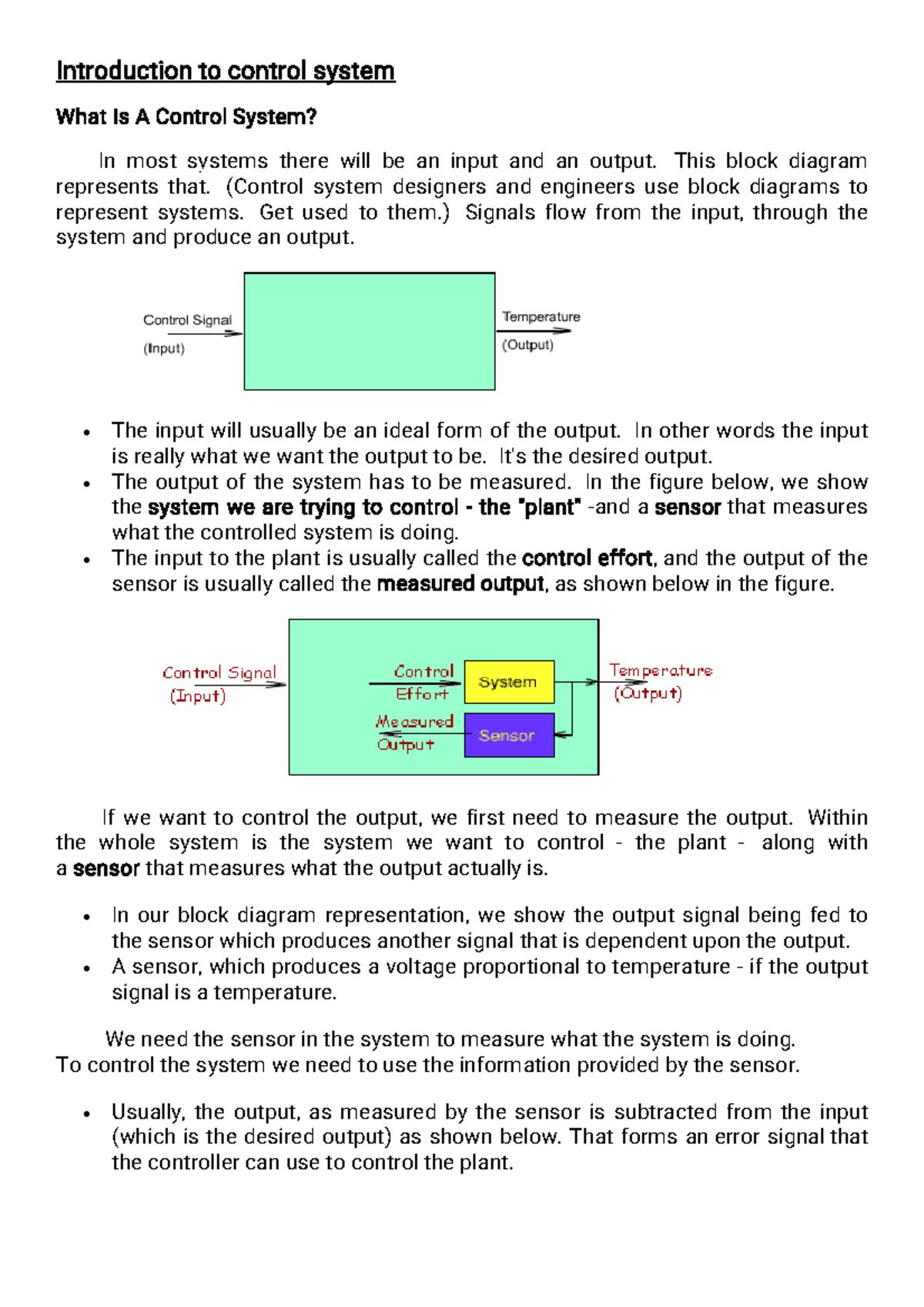 Control Systems 101: Understanding Open and Closed Loop Systems - Studocu