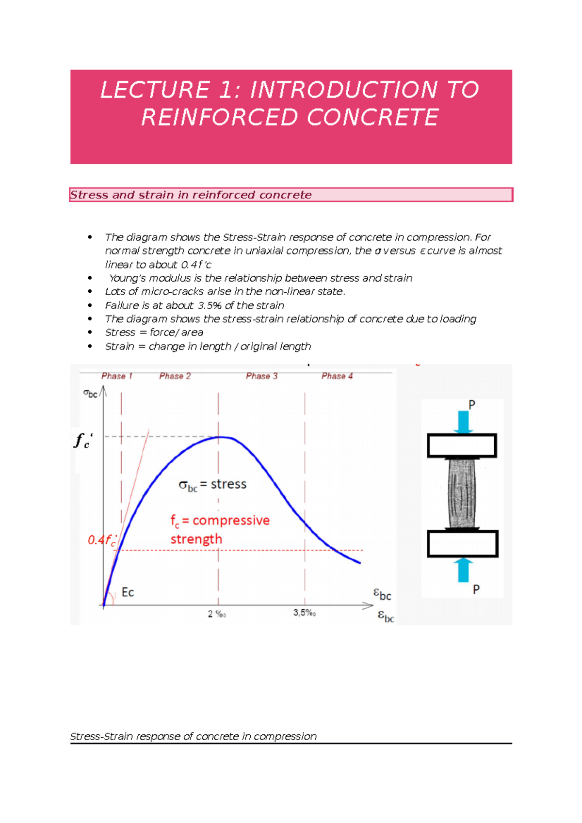 Concrete Design Lecture Notes (ENG 301) - Reinforced Concrete ...