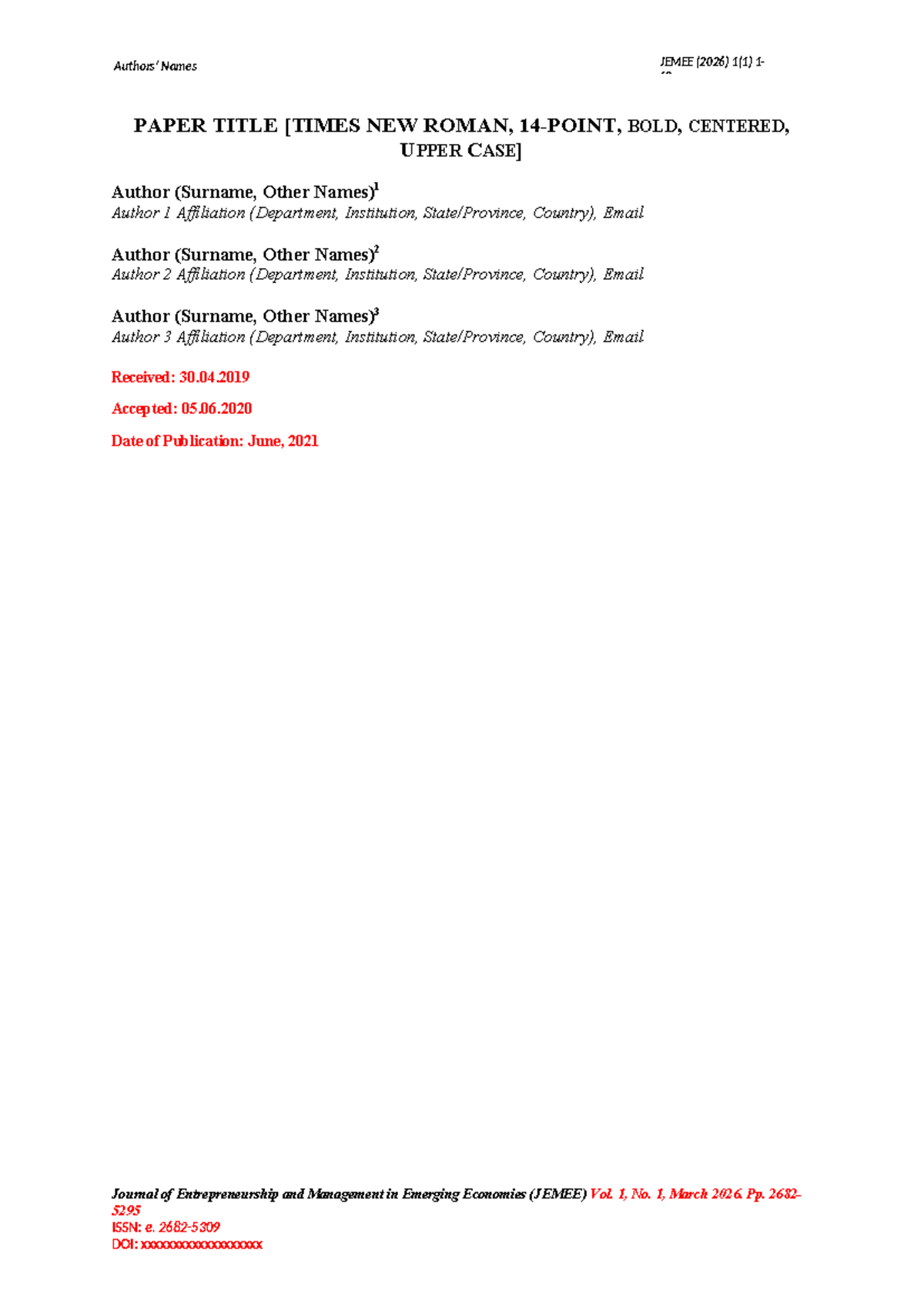 JEMEE (2026) 1(1) 119 Formatting Guidelines for Academic Papers - Studocu