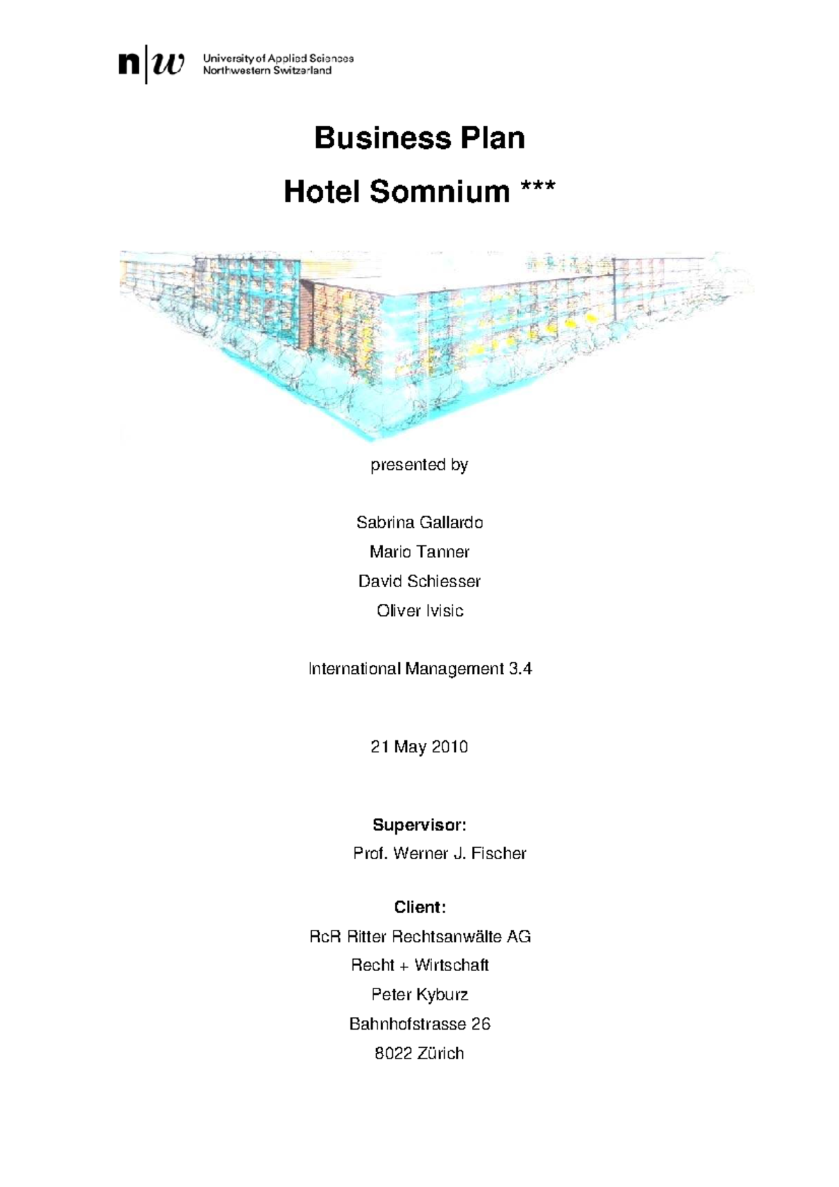 Business Plan for Hotel Somnium (IM 3.4) - Feasibility & Strategy ...